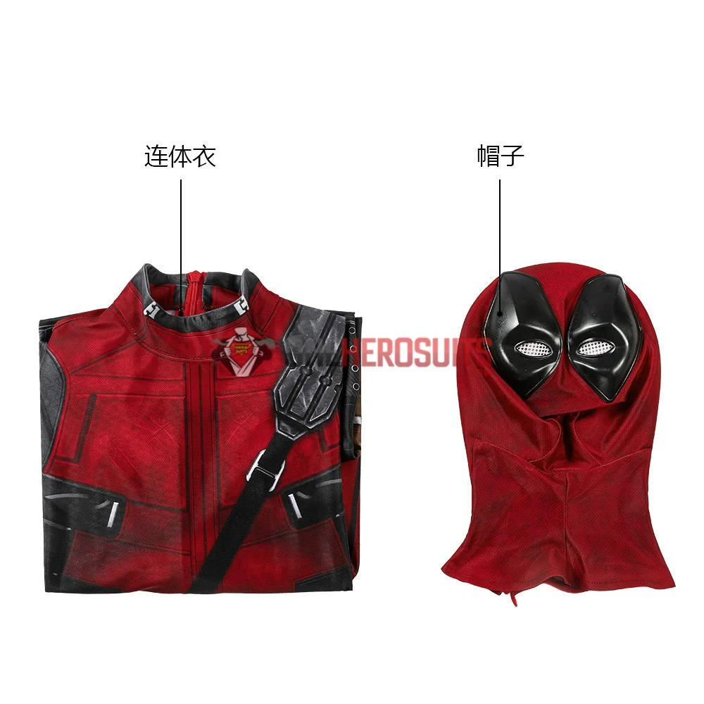 OneHeroSuits Expert-level Cosplay Bodysuit & Zentai Kids Deadpool Cosplay Suit 3D Printed Spandex Deadpool Suit For Children