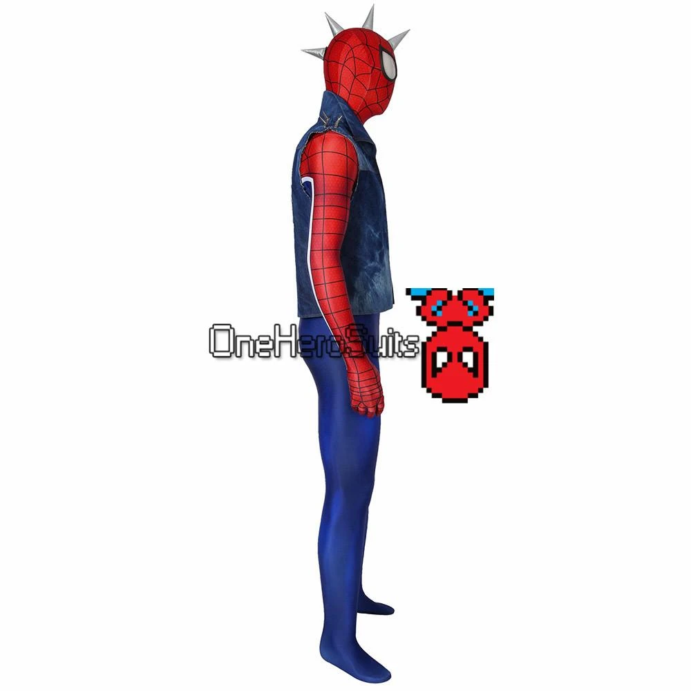 OneHeroSuits Spider-Punk Cosplay Suit Punk Spider-man Cosplay Costume Ver.2