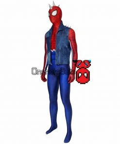 OneHeroSuits Spider-Punk Cosplay Suit Punk Spider-man Cosplay Costume Ver.2