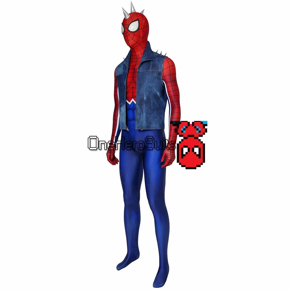 OneHeroSuits Spider-Punk Cosplay Suit Punk Spider-man Cosplay Costume Ver.2