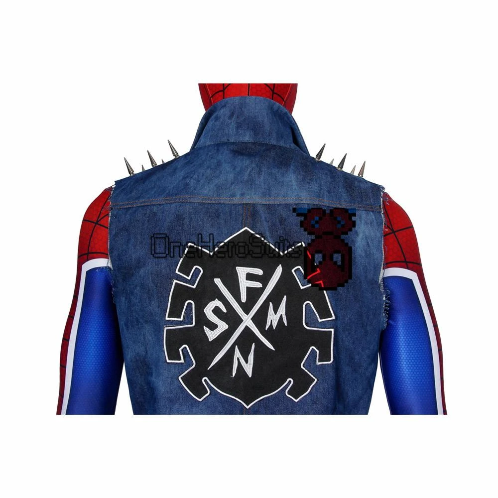 OneHeroSuits Spider-Punk Cosplay Suit Punk Spider-man Cosplay Costume Ver.2