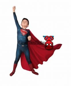 OneHeroSuits Christmas Gifts For Kids Superman Cosplay Costume Children Superman Suit With Cloak