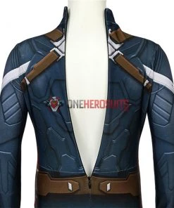 OneHeroSuits Captain America Suits For Kids Detail Printed Cosplay Costume For Halloween