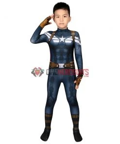 OneHeroSuits Captain America Suits For Kids Detail Printed Cosplay Costume For Halloween