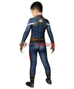 OneHeroSuits Captain America Suits For Kids Detail Printed Cosplay Costume For Halloween