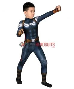 OneHeroSuits Captain America Suits For Kids Detail Printed Cosplay Costume For Halloween