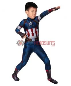 OneHeroSuits Kids Cosplay Gifts For Kids Captain America Cosplay Costumes Avengers2 Age Of Ultron Cosplay Suit