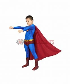 OneHeroSuits Christmas Gifts For Kids Superman Cosplay Costume Crisis On Infinite Earths Suit With Cloak Kids Cosplay