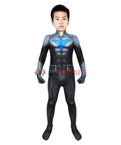 OneHeroSuits Kids Nightwing Cosplay Suit Comic Edition Creative Gifts For Children Expert-level Cosplay Bodysuit & Zentai