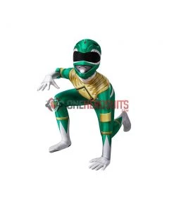 OneHeroSuits Kids Green Power Ranger Cosplay Suit Expert-level Cosplay Bodysuit & Zentai
