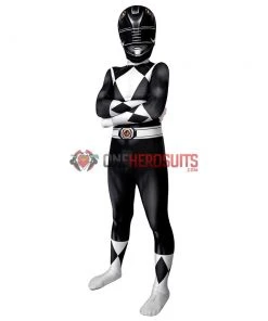 OneHeroSuits Expert-level Cosplay Bodysuit & Zentai Kids Black Power Ranger Cosplay Suit Christmas Gifts For Children