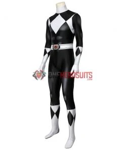OneHeroSuits Black Power Rangers Suit Power Ranger Black Spandex Cosplay Costume