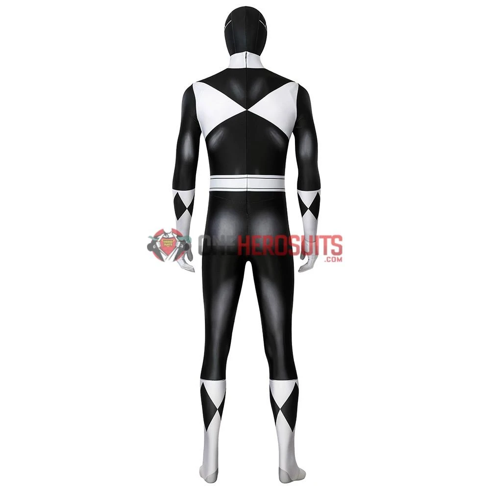 OneHeroSuits Black Power Rangers Suit Power Ranger Black Spandex Cosplay Costume