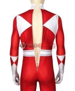 OneHeroSuits Red Power Ranger Cosplay Suit Classic Red Spandex Power Rangers Costumes Expert-level Cosplay Bodysuit & Zentai