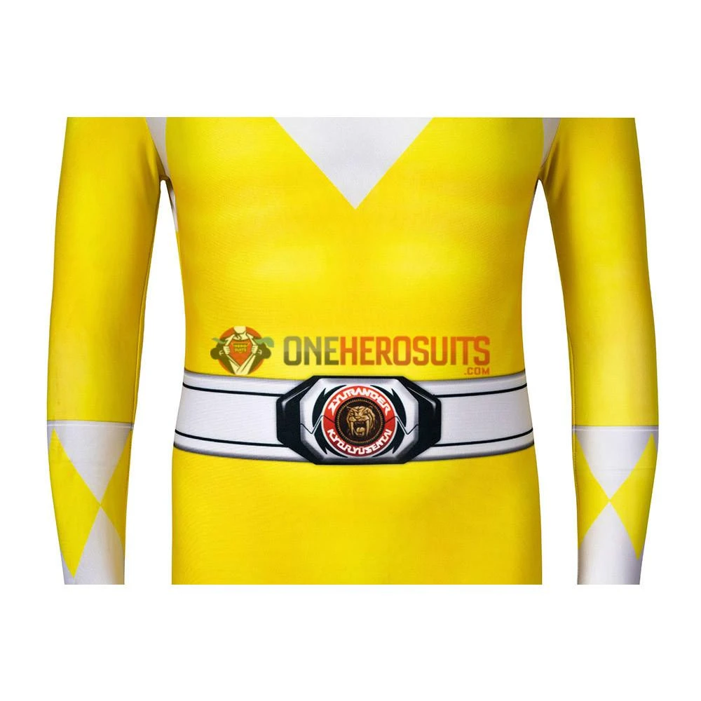 OneHeroSuits Expert-level Cosplay Bodysuit & Zentai Kids Yellow Power Ranger Cosplay Suit Gifts For Children