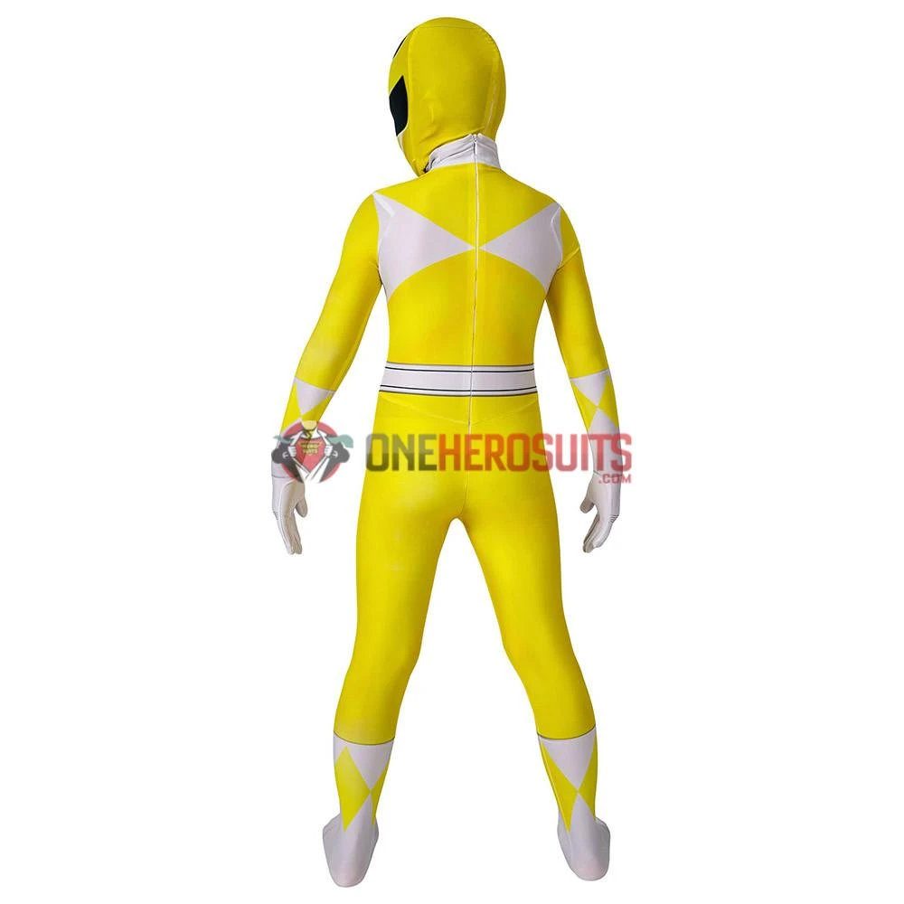 OneHeroSuits Expert-level Cosplay Bodysuit & Zentai Kids Yellow Power Ranger Cosplay Suit Gifts For Children