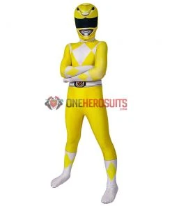 OneHeroSuits Expert-level Cosplay Bodysuit & Zentai Kids Yellow Power Ranger Cosplay Suit Gifts For Children