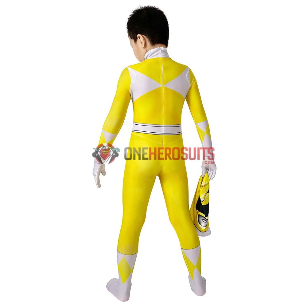 OneHeroSuits Expert-level Cosplay Bodysuit & Zentai Kids Yellow Power Ranger Cosplay Suit Gifts For Children
