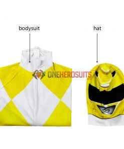 OneHeroSuits Yellow Power Ranger Suit Spandex Power Rangers Costumes Printed Edition Expert-level Cosplay Bodysuit & Zentai