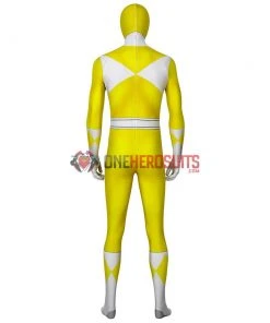 OneHeroSuits Yellow Power Ranger Suit Spandex Power Rangers Costumes Printed Edition Expert-level Cosplay Bodysuit & Zentai
