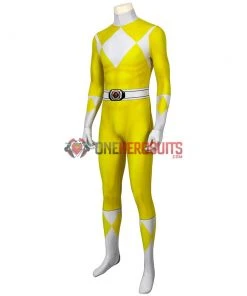 OneHeroSuits Yellow Power Ranger Suit Spandex Power Rangers Costumes Printed Edition Expert-level Cosplay Bodysuit & Zentai