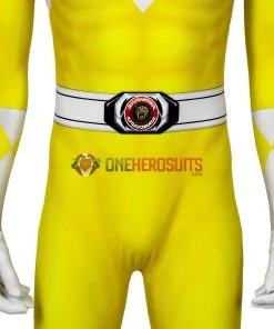 OneHeroSuits Yellow Power Ranger Suit Spandex Power Rangers Costumes Printed Edition Expert-level Cosplay Bodysuit & Zentai