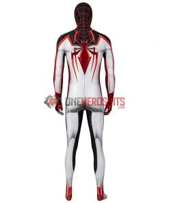 OneHeroSuits Spider-man Tracksuit Spiderman Miles Morales White Cosplay Suit