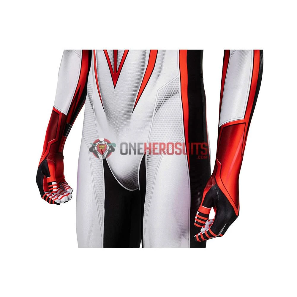 OneHeroSuits Spider-man Tracksuit Spiderman Miles Morales White Cosplay Suit