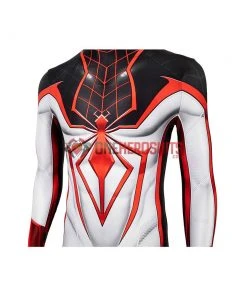 OneHeroSuits Spider-man Tracksuit Spiderman Miles Morales White Cosplay Suit