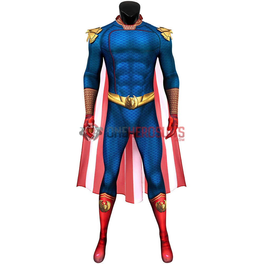 OneHeroSuits Expert-level Cosplay Bodysuit & Zentai The Boys Homelander Cosplay Costume Detail Printed Edition