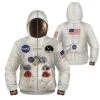 OneHeroSuits Kids Nasa Astronaut Creative 3D Printed Zip Hoodie