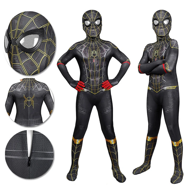 OneHeroSuits Zentai/Jumpsuit Kids Peter Parker Cosplay Suit Spider-Man 3 No Way Home Spandex BodySuit