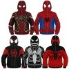 OneHeroSuits Kids Cosplay Kids Spiderman Creative 3D Printed Zip Hoodie