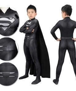 OneHeroSuits Kids Superman Kal-El Clark Kent Cosplay Suit Crisis On Infinite Earths Spandex BodySuit