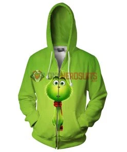 OneHeroSuits Little Grinch Hoodies The Grinch Christmas Printed Hooded Sweatshirt