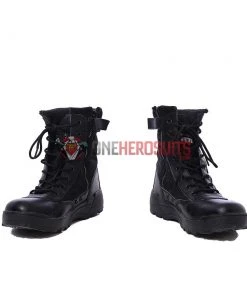 OneHeroSuits Costumes Leon Scott Kennedy Cosplay Boots Resident Evil 2 Remake R.P.D. Shoes