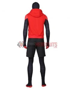 OneHeroSuits Miles Morales Cosplay Costumes Spider Man Into The Spider Verse Miles Green Coat