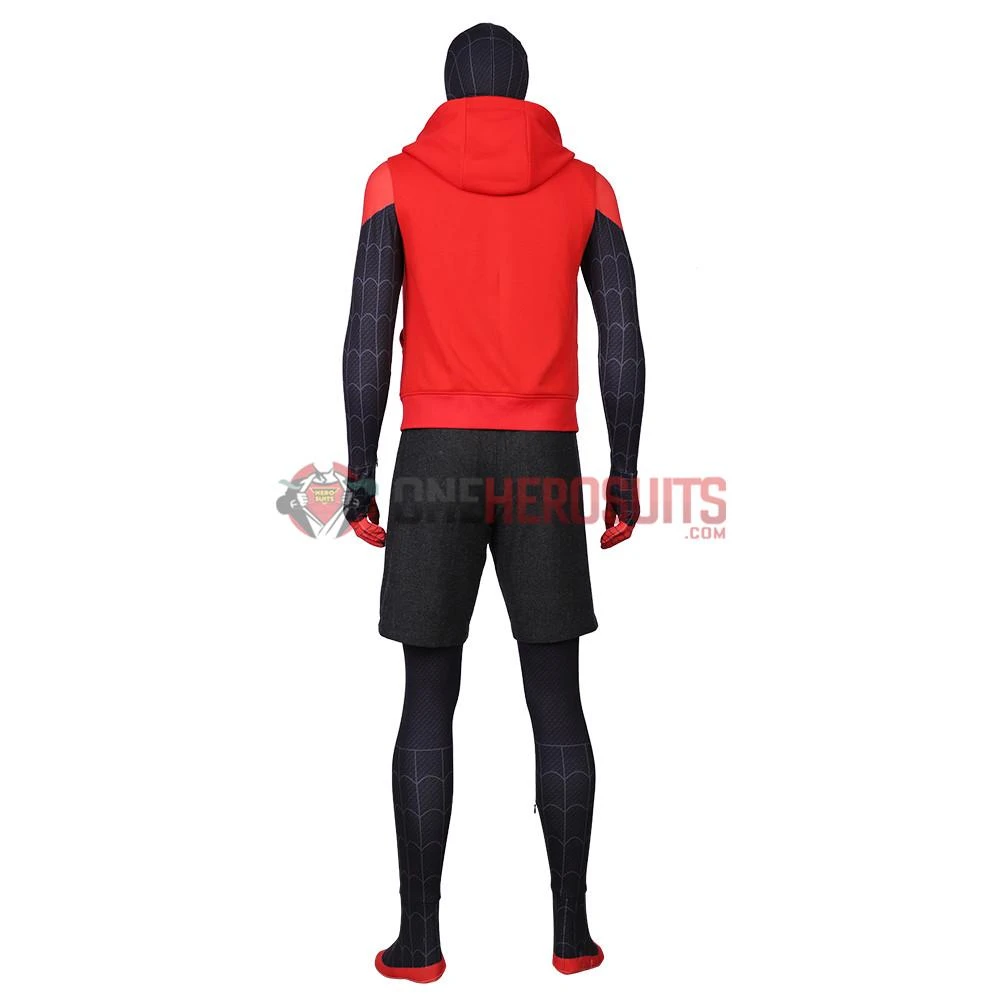 OneHeroSuits Miles Morales Cosplay Costumes Spider Man Into The Spider Verse Miles Green Coat