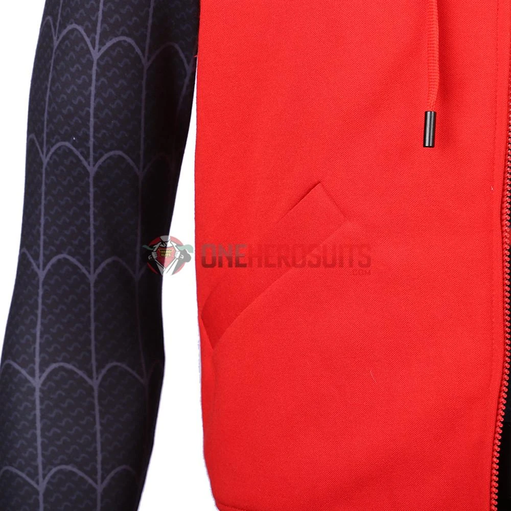 OneHeroSuits Miles Morales Cosplay Costumes Spider Man Into The Spider Verse Miles Green Coat