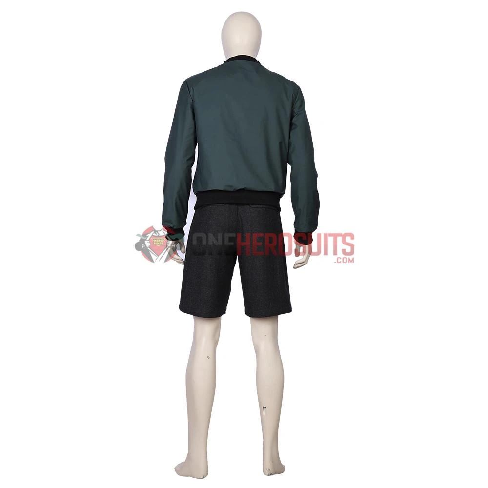 OneHeroSuits Miles Morales Cosplay Costumes Spider Man Into The Spider Verse Miles Green Coat