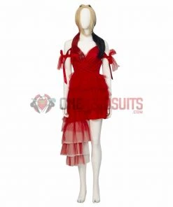 OneHeroSuits The Suicide Squad Red Dress Cosplay Costumes Harley Quinn Top Leval Suits
