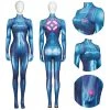 OneHeroSuits Costumes Metroid Cosplay Costume Samus Aran Blue Jumpsuits