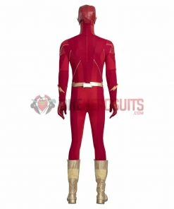 OneHeroSuits The Flash S8 Barry Allen Cosplay Costumes With Golden Boots