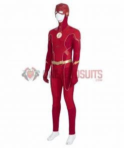 OneHeroSuits The Flash S8 Barry Allen Cosplay Costumes With Golden Boots
