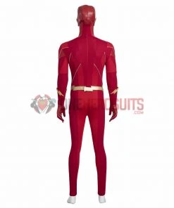 OneHeroSuits The Flash S8 Barry Allen Cosplay Costumes With Golden Boots