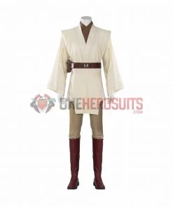 OneHeroSuits Obi-Wan Kenobi Cosplay Boots Jedi Master Robes Shoes Costumes