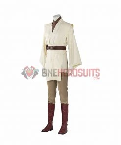OneHeroSuits Obi-Wan Kenobi Cosplay Boots Jedi Master Robes Shoes Costumes