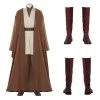 OneHeroSuits Obi-Wan Kenobi Cosplay Boots Jedi Master Robes Shoes Costumes