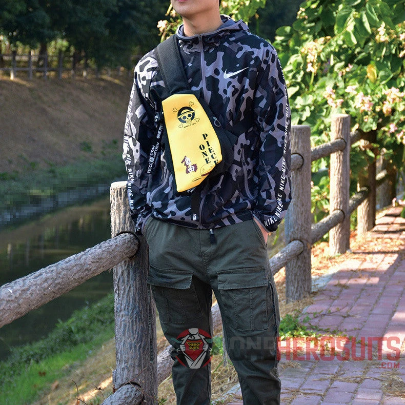 OneHeroSuits One Piece Luffy Fanny Pack Straw Hat Creative Crossbody Bag Accessories