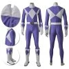 OneHeroSuits Expert-level Cosplay Bodysuit & Zentai Purple Power Ranger Cosplay Suit Mighty Morphin Power Rangers Suit